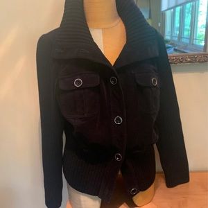 St. John Corduroy and Knit Button Up